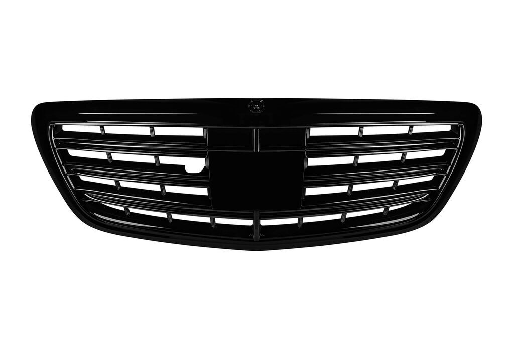 AUTOLUX Црн лак решетка тип AMG за Mercedes S класа W222 2013-2020 за моделот со Distronic и Night Vision