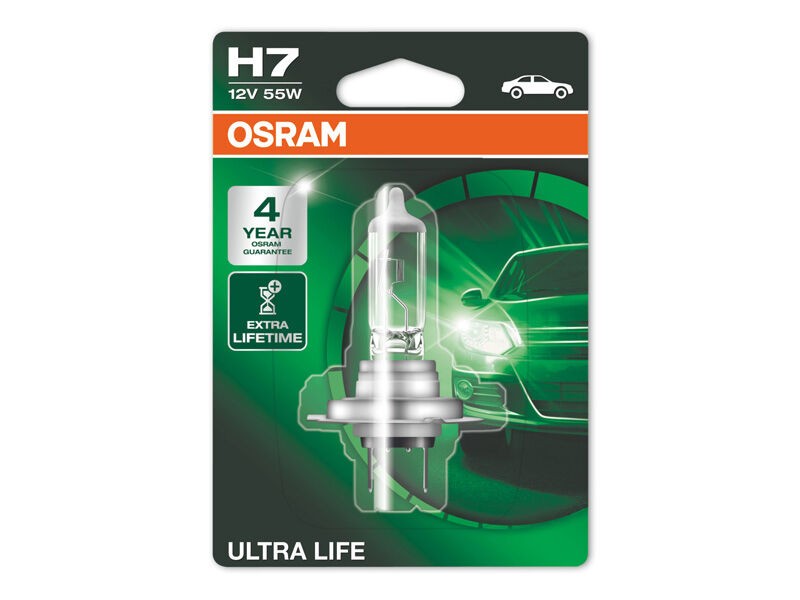 OSRAM Халогенска сијалица Osram H7 UltraLife 12V, 55W, PX26d, 1 бр.