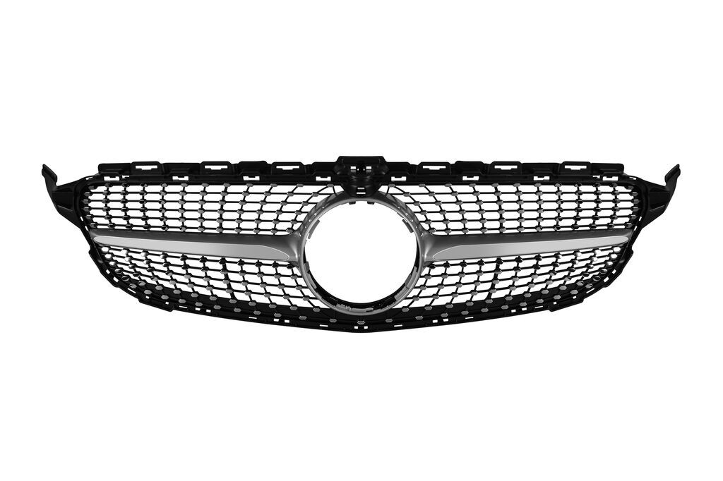 AUTOLUX Хром/сива дијамантна  решетка за Mercedes C класа W205 седан, S205 караван, C205 купе 2014-2018