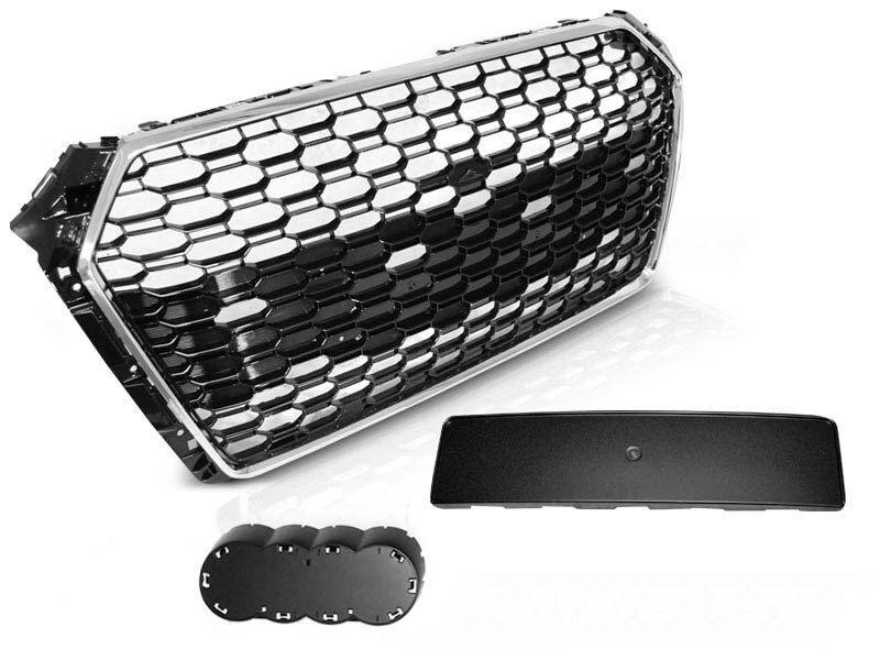 AUTOLUX Хром/црна решетка тип RS4 за Audi A4 2015-2019