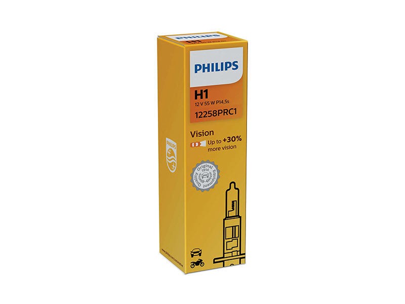 PHILIPS Халогенска сијалица Philips H1 Vision 12V, 55W, P14.5S, 1 бр.