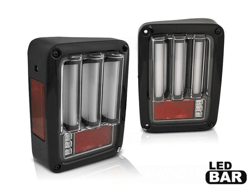 AUTOLUX Комплет LED штопови за Jeep Wrangler JK 2007-2018, затемнета основа