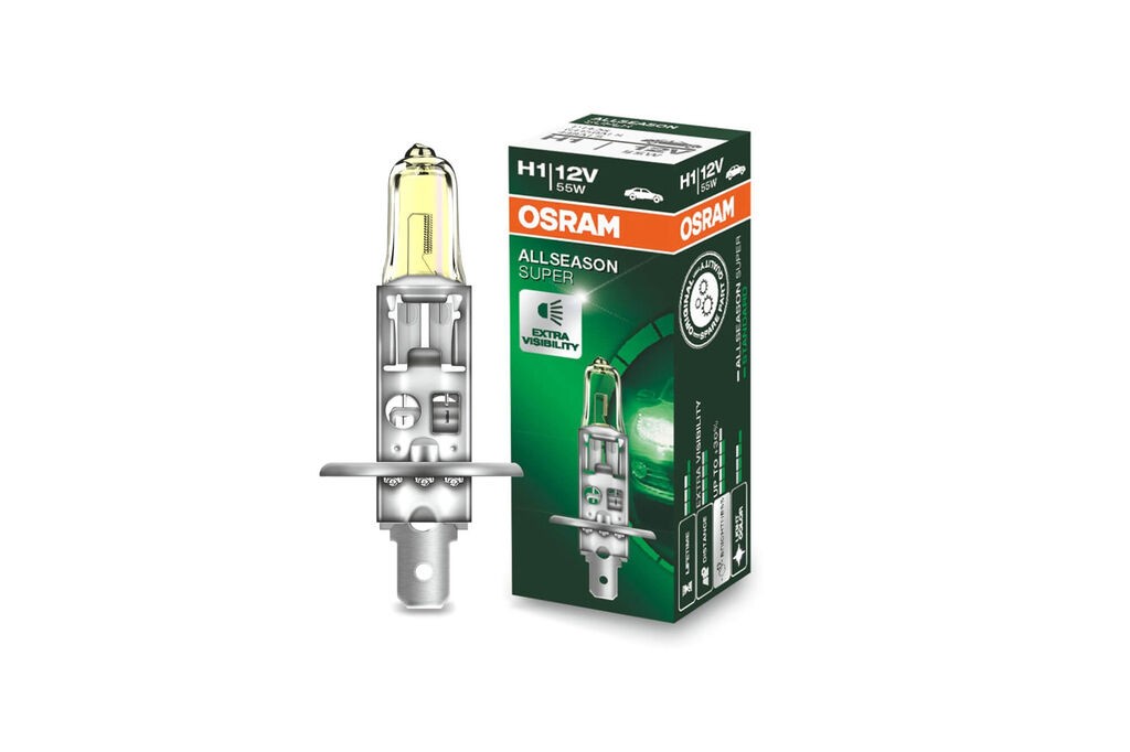 OSRAM Халогена сијалица Osram H1 All Season 12V, 55W, P14.5s, 1 бројка