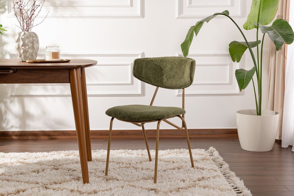 Комплет трпезариски столчиња Hanah Home Nancy, 2 парчиња, зелена