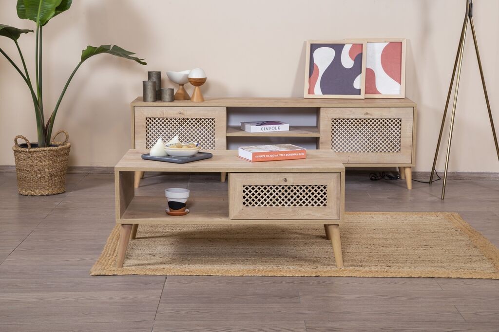 Маса Hanah Home Club Goose, 55x100x45 см, песок