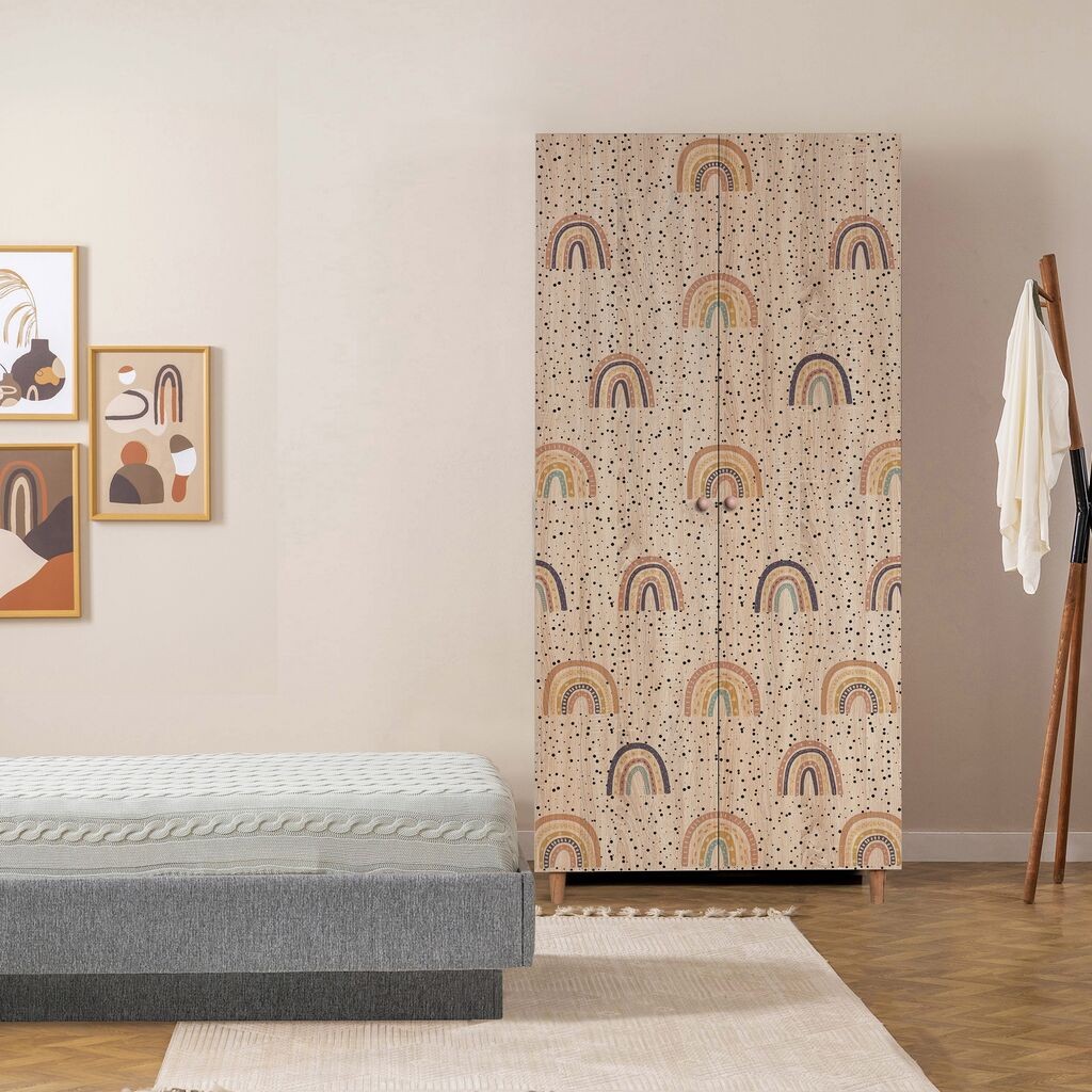 Hanah Home гардероба Lidya 2-912, 90x192x52 cm, Шарена