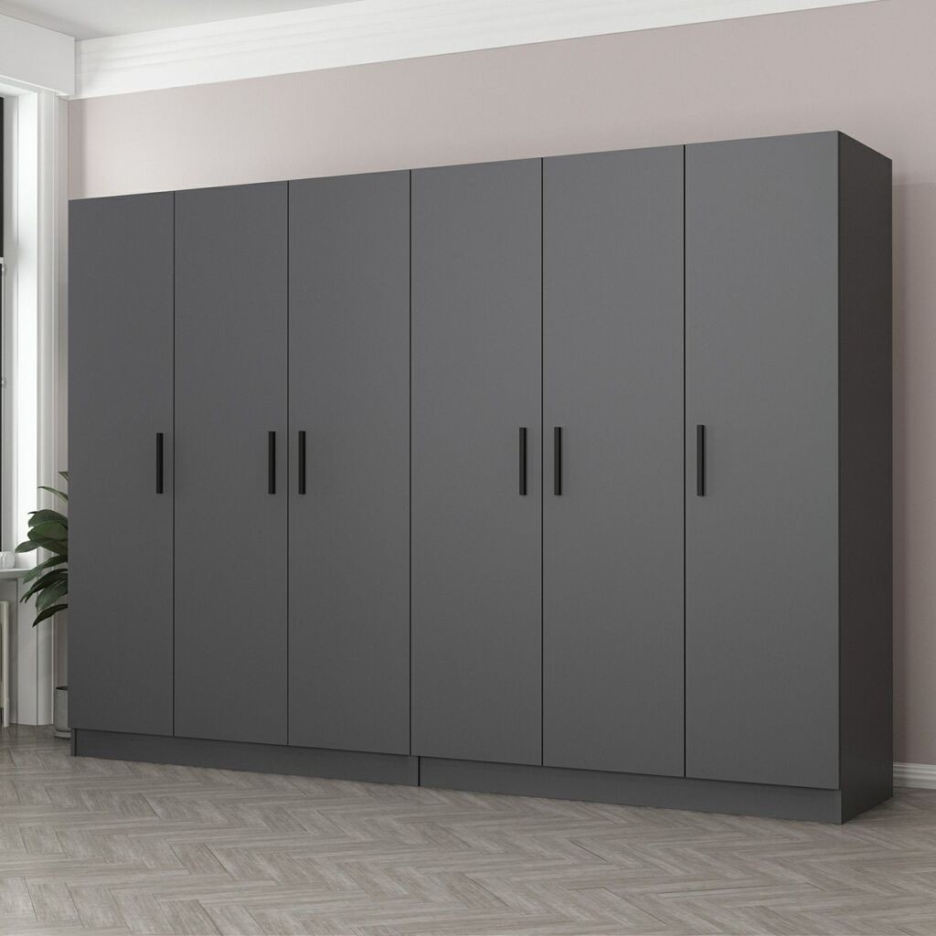 Гардеробер Hanah Home Kale-4977, 270x190x52 см, Антрацит