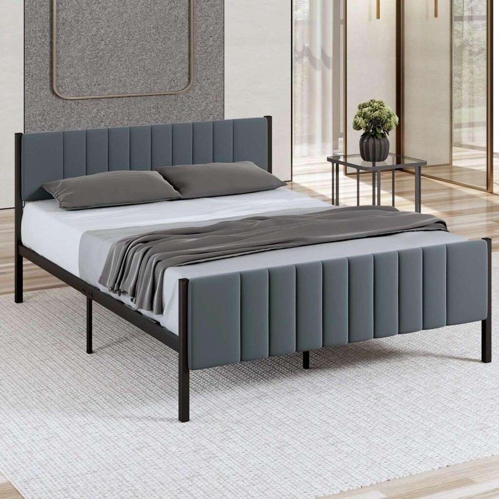 Француски кревет Hanah Home Lotus, 140x88x190 см, Антрацит