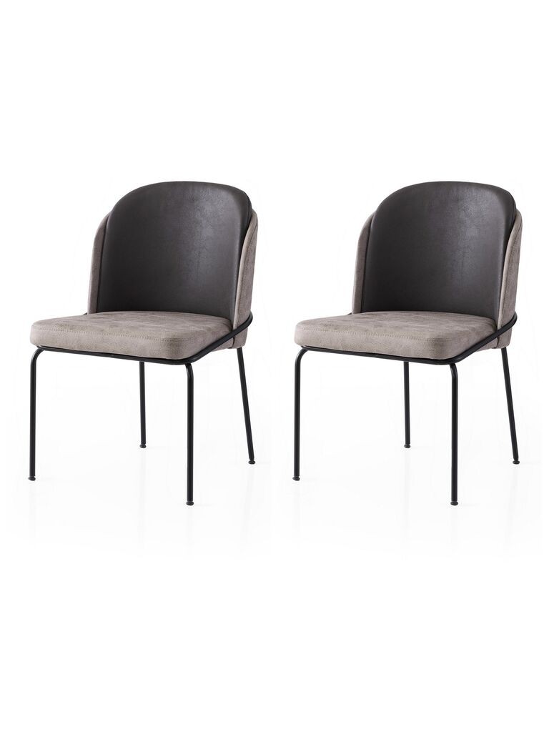 Hanah Home Комплет трпезариски столчиња Dore 196 V2, 2 парчиња, темно сива