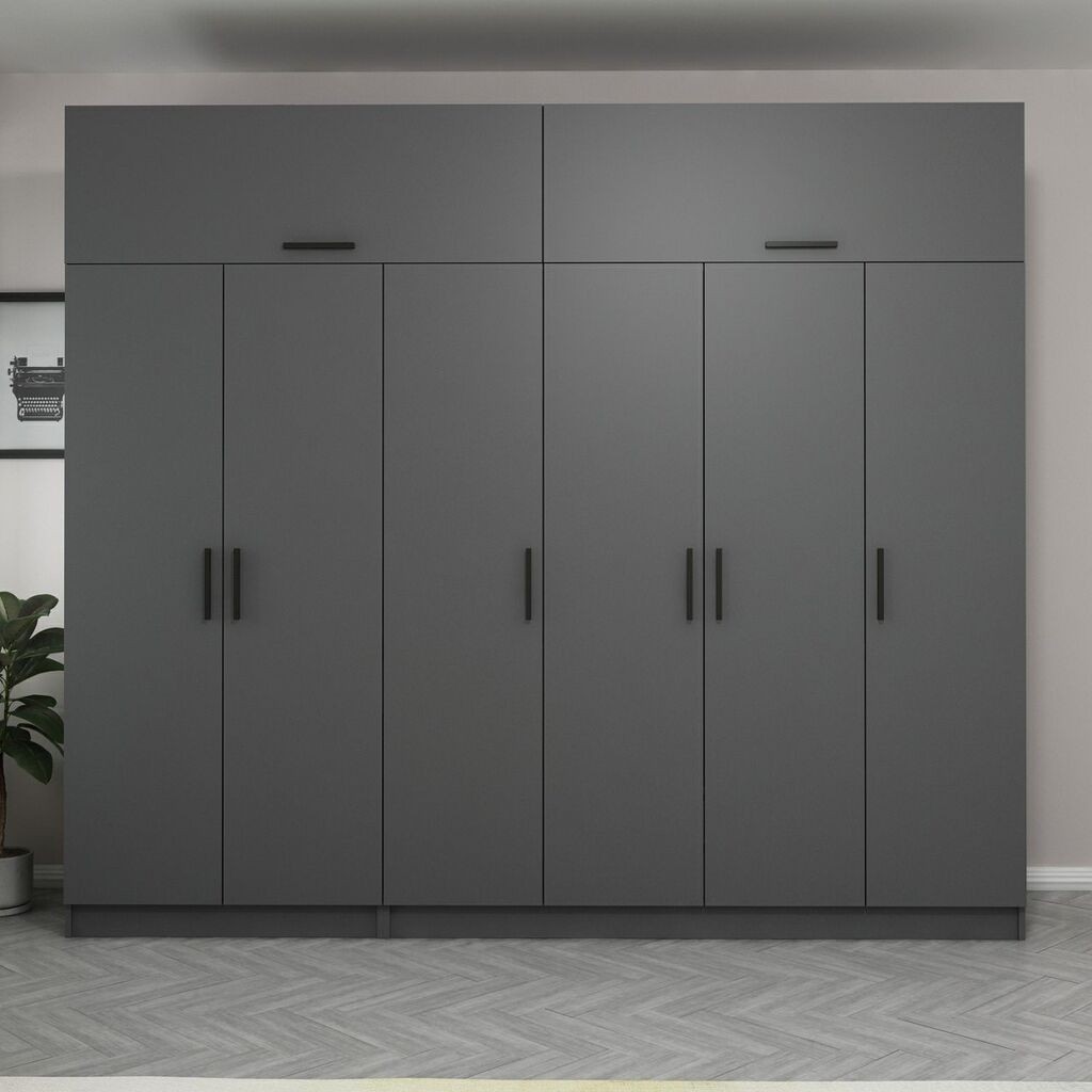 Гардеробер Hanah Home Kale-5266, 270x255x52 см, Антрацит