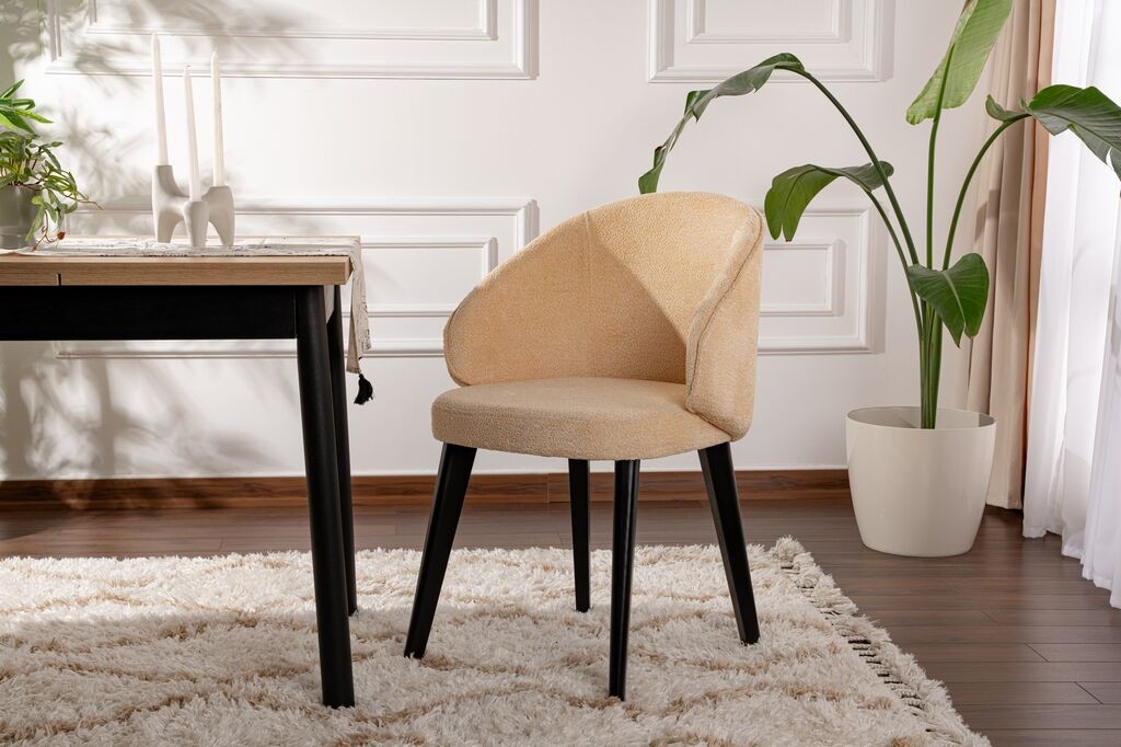 Hanah Home Комплет трпезариски столчиња Bentley, 2 парчиња, ванила