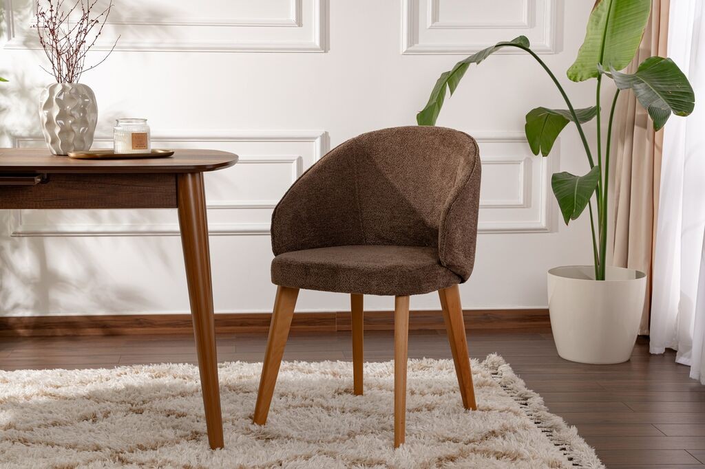 Hanah Home Комплет трпезариски столчиња Bentley, 2 парчиња, кафеави