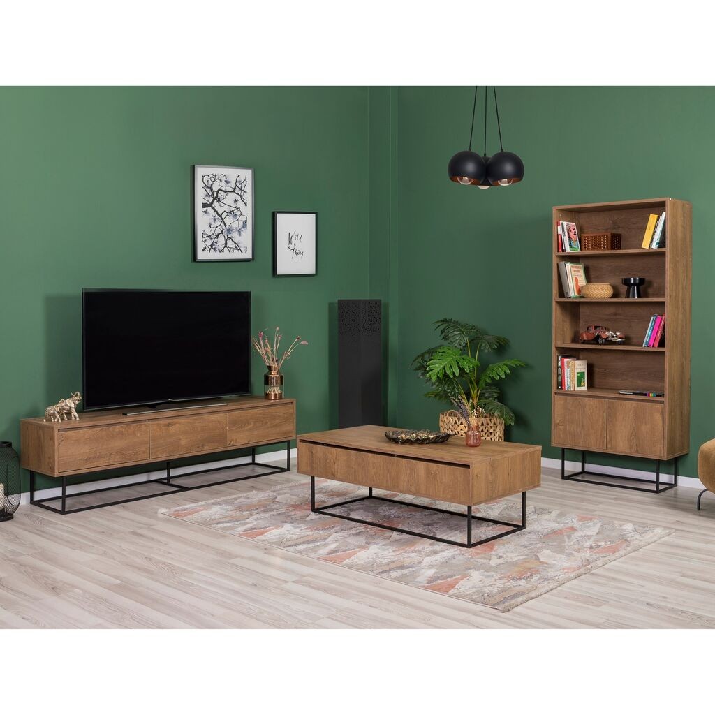 Комплет мебел за дневна соба Hanah Home Laxus 26, боја на орев