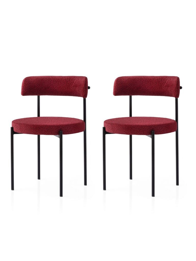 Комплет трпезариски столчиња Hanah Home Gini 4009 V2, 2 парчиња, црвена