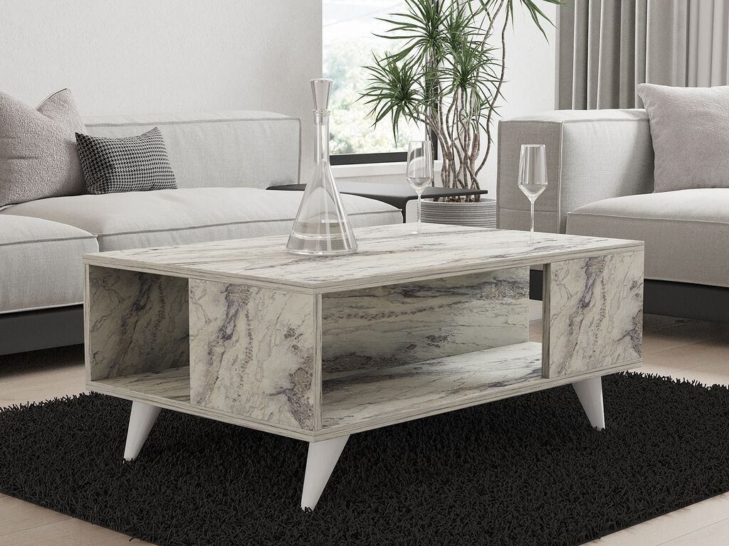 Маса Hanah Home Club Јука, 90x39,5x60 см, жолто-бела