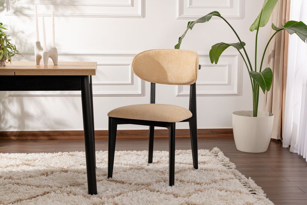 Комплет за трпезариски столчиња Hanah Home Lionte, 2 парчиња, Ванила