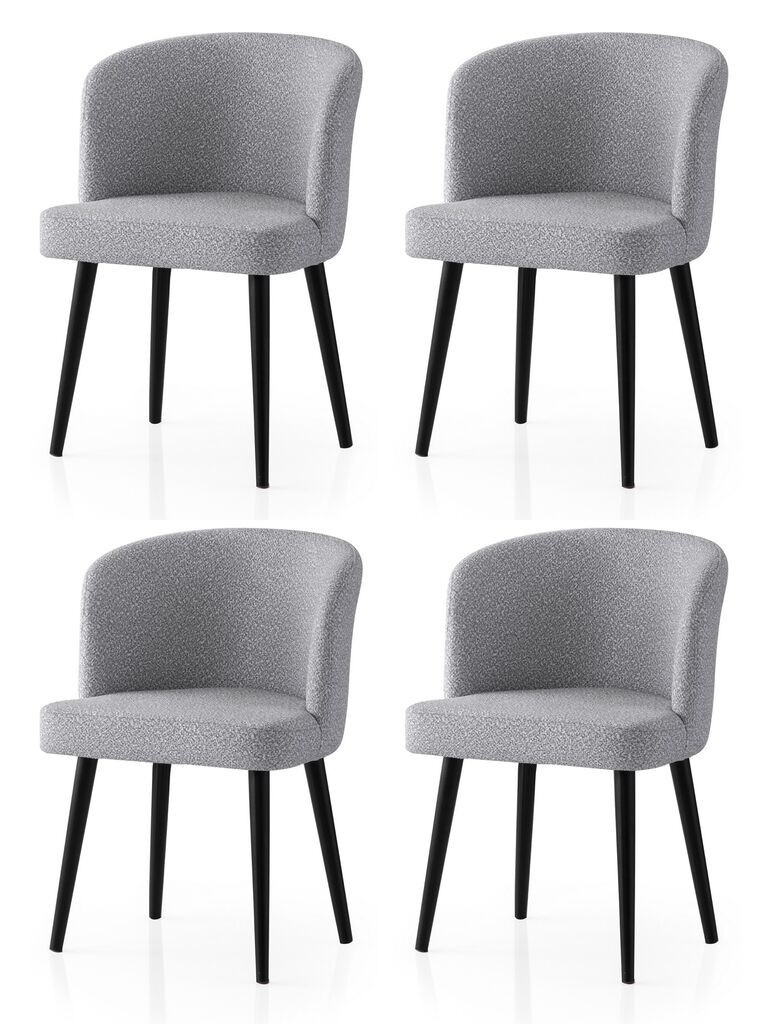 Hanah Home Комплет трпезариски столчиња Soft 4115 V4, 4 парчиња, светло сива