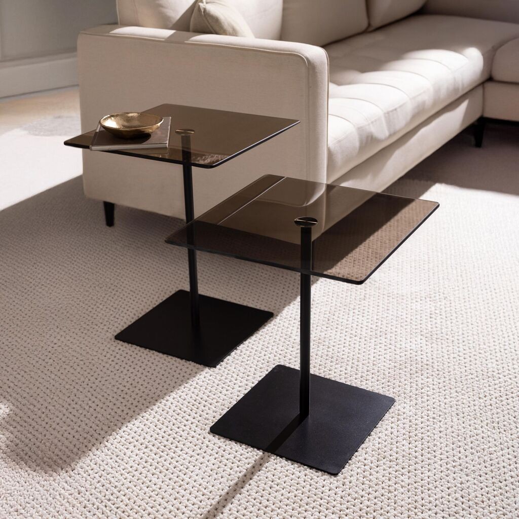 Комплет клуб маси Hanah Home Elegante, 2 парчиња, кафеава