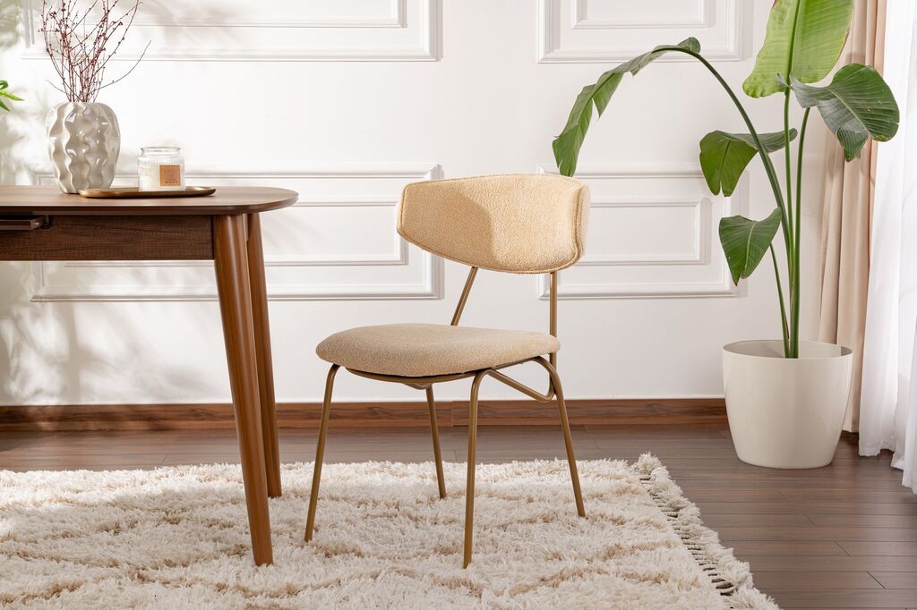 Комплет трпезариски столчиња Hanah Home Nancy, 2 парчиња, крем боја