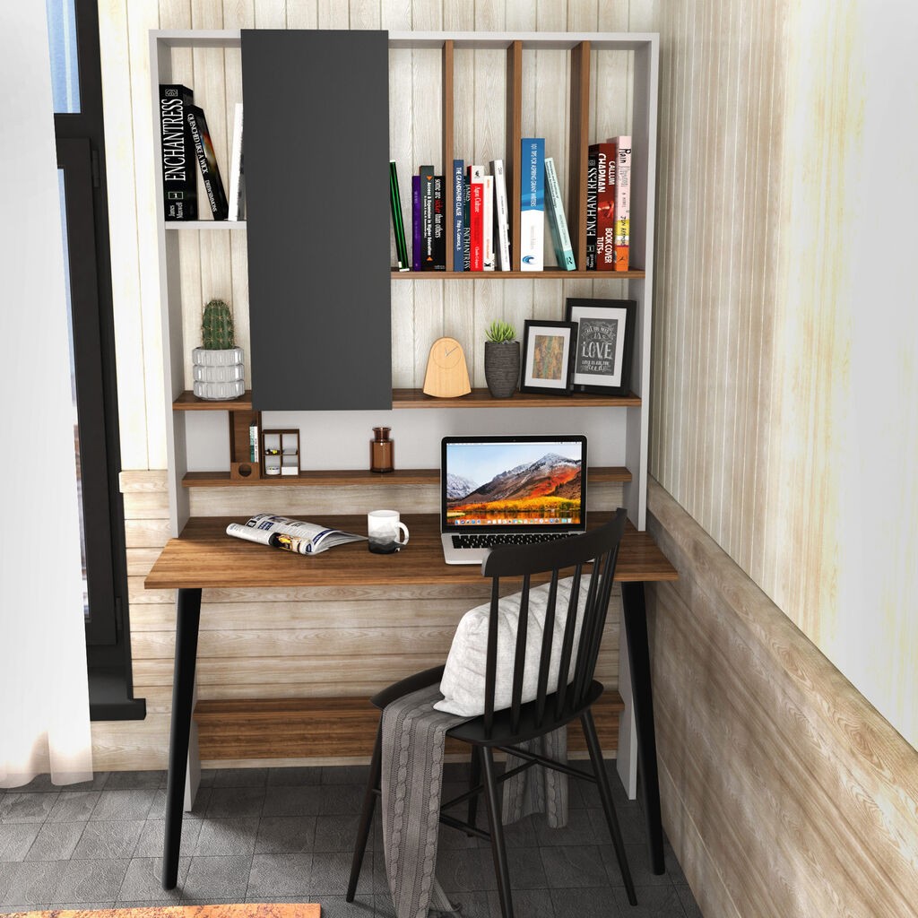 Ханах Домашна маса, 120x196,6x60 см, оревово-бела