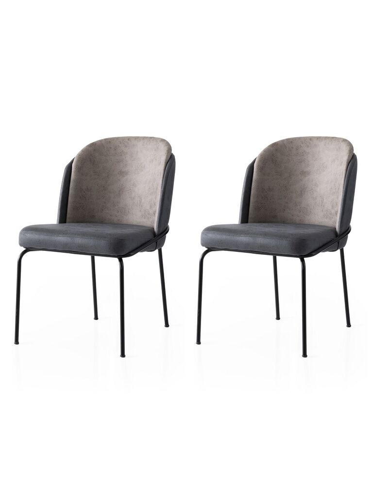 Hanah Home Комплет трпезариски столчиња Dore 168 V2, 2 парчиња, Антрацит
