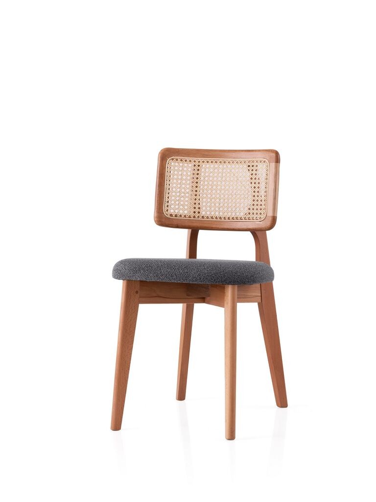 Трпезариска столица Hanah Home Punto 4452, 43x80x46.5 см, темно сива