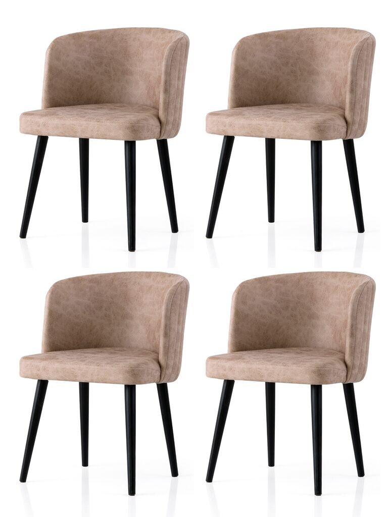 Hanah Home Комплет трпезариски столчиња Zen 4201 V4, 4 парчиња, беж