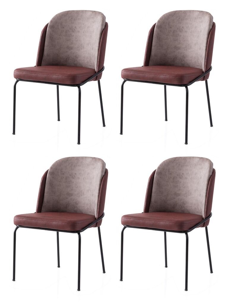 Hanah Home Комплет трпезариски столчиња Dore 168 V4, 4 парчиња, темно сива боја