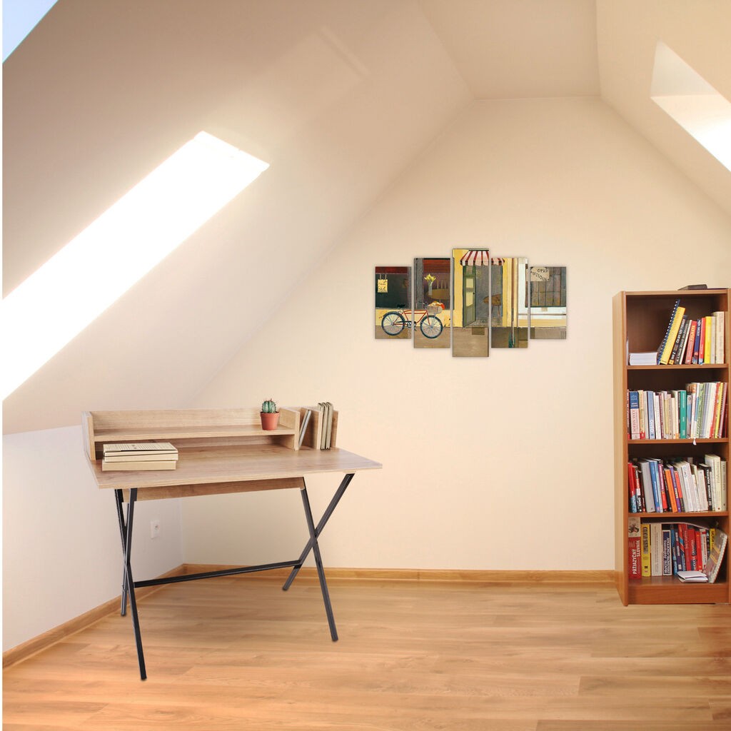 Работна маса Hanah Home Lausanne, 100x50x89 см, боја на даб