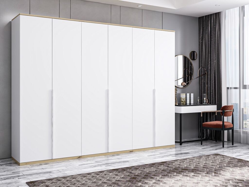 Гардеробер Hanah Home Kale Line-4807, 270x206x52 см, бела