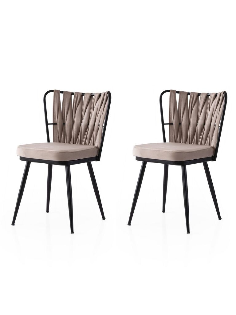 Комплет трпезариски столчиња Hanah Home Kusakli 222 V2, 2 парчиња, кафеава боја