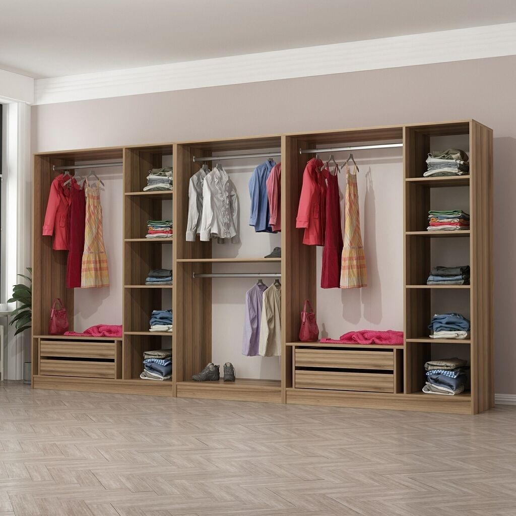 Гардеробер Hanah Home Kale-7545, 360x190x52 см, кафеава