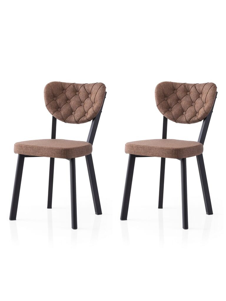 Hanah Home Комплет трпезариски столчиња Enzo 815 V2, 2 парчиња, кафеава