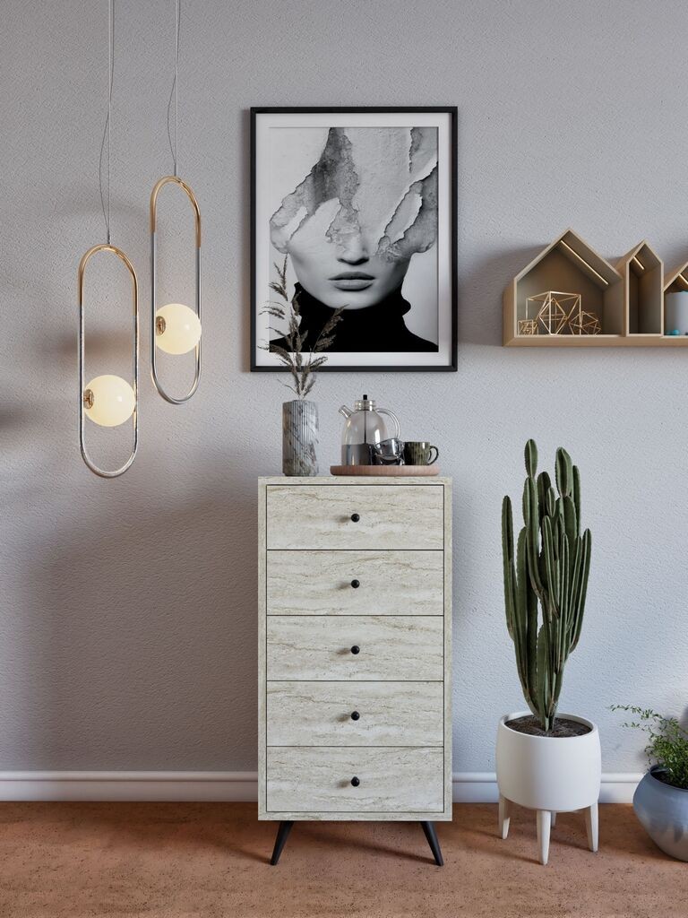 Комода Hanah Home Frenzu, 50x103x40 см, крем