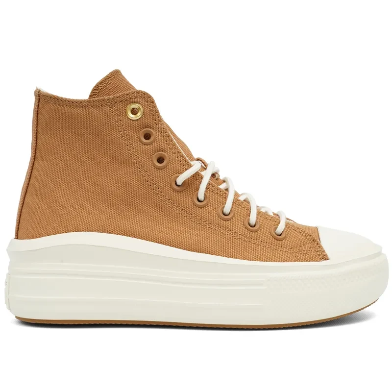 Женски патики Converse Chuck Taylor All Star Move со платформа, кафеави