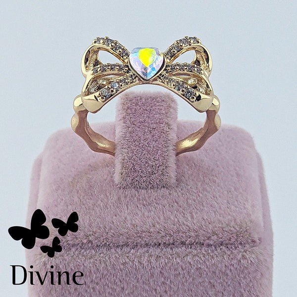 Divine Прстен „Golden Bow Heart“