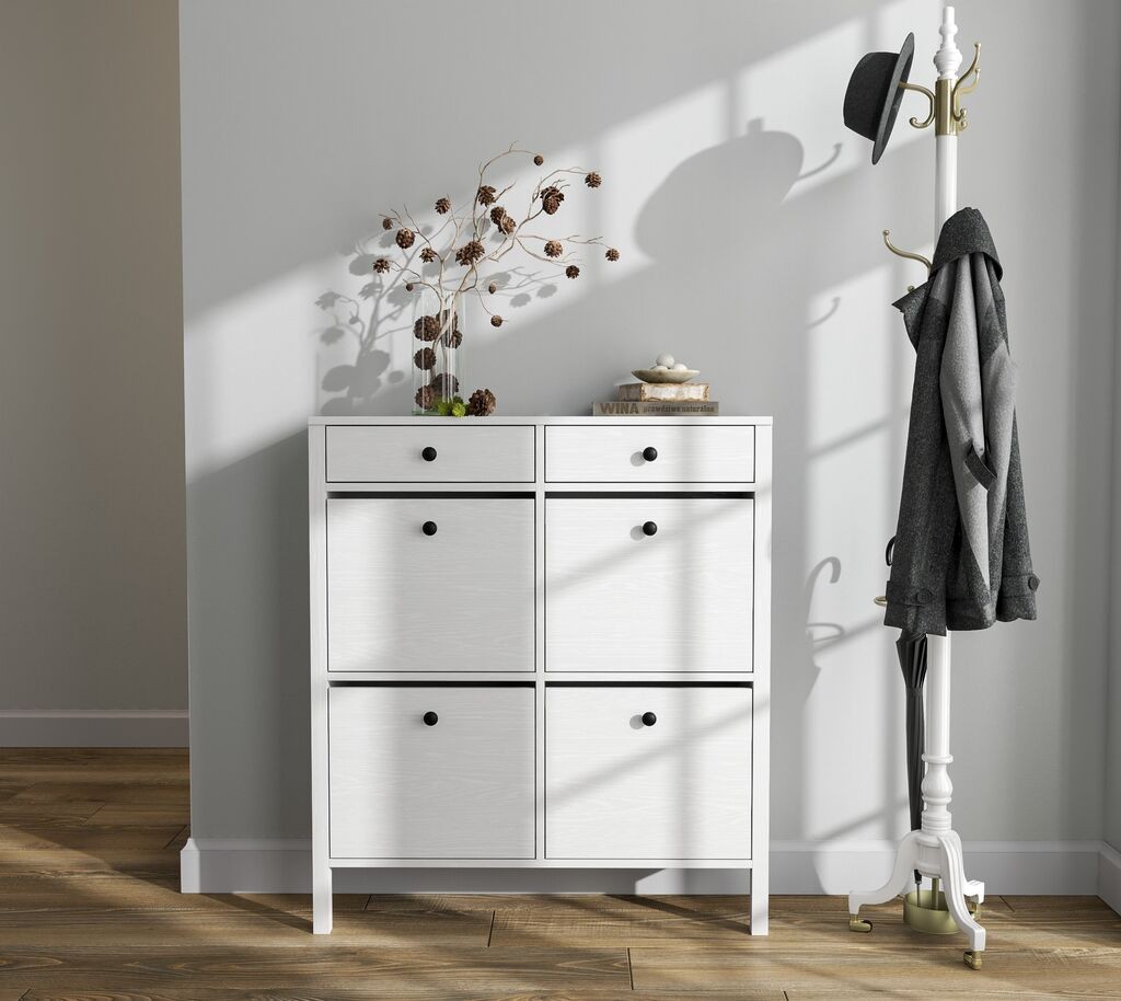 Полица за чевли Hanah Home FRN-20049, 101x114x28,5 см, бела