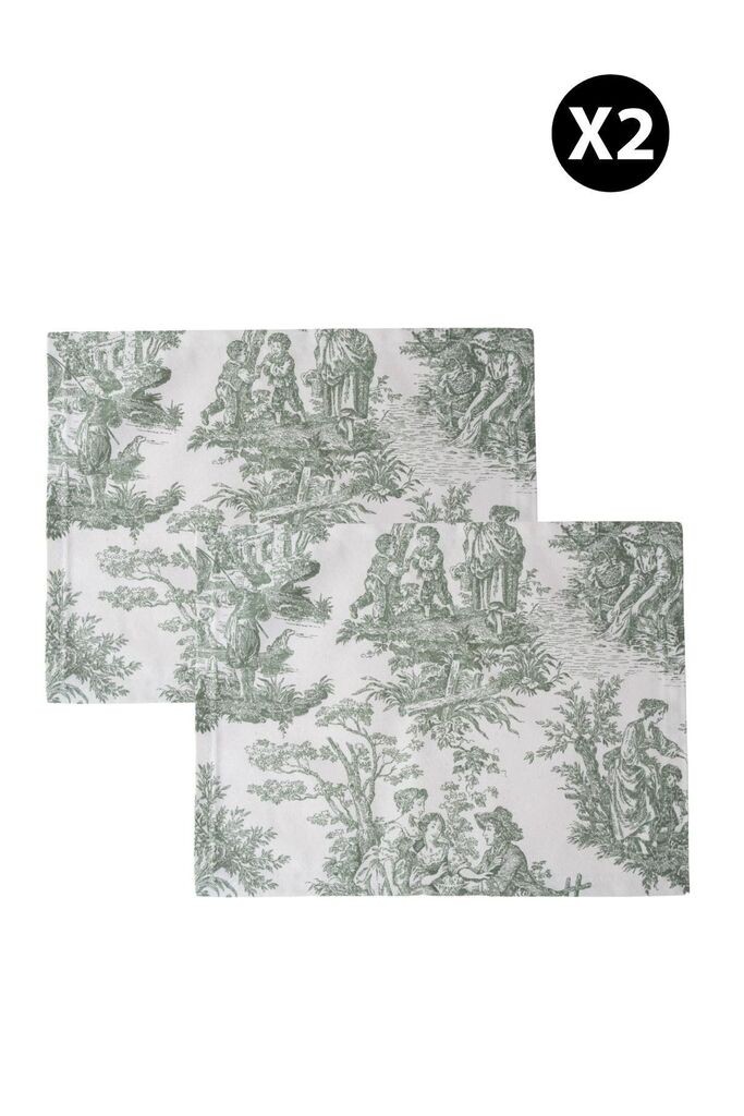 Комплет подметачи за јадење Aberto Design BST056, 2 парчиња, зелена