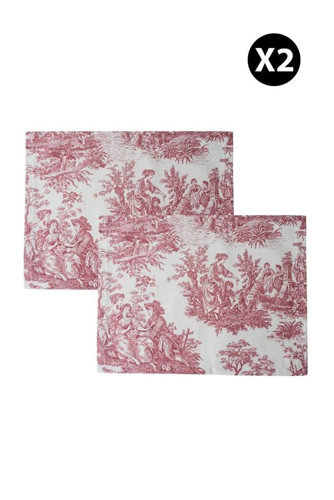 Комплет подметачи за јадење Aberto Design BST057, 2 парчиња, 44x33 см, Бордо