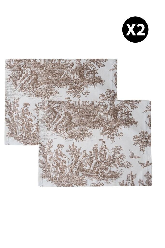 Комплет подметачи за јадење Aberto Design BST055, 2 парчиња, кафеава