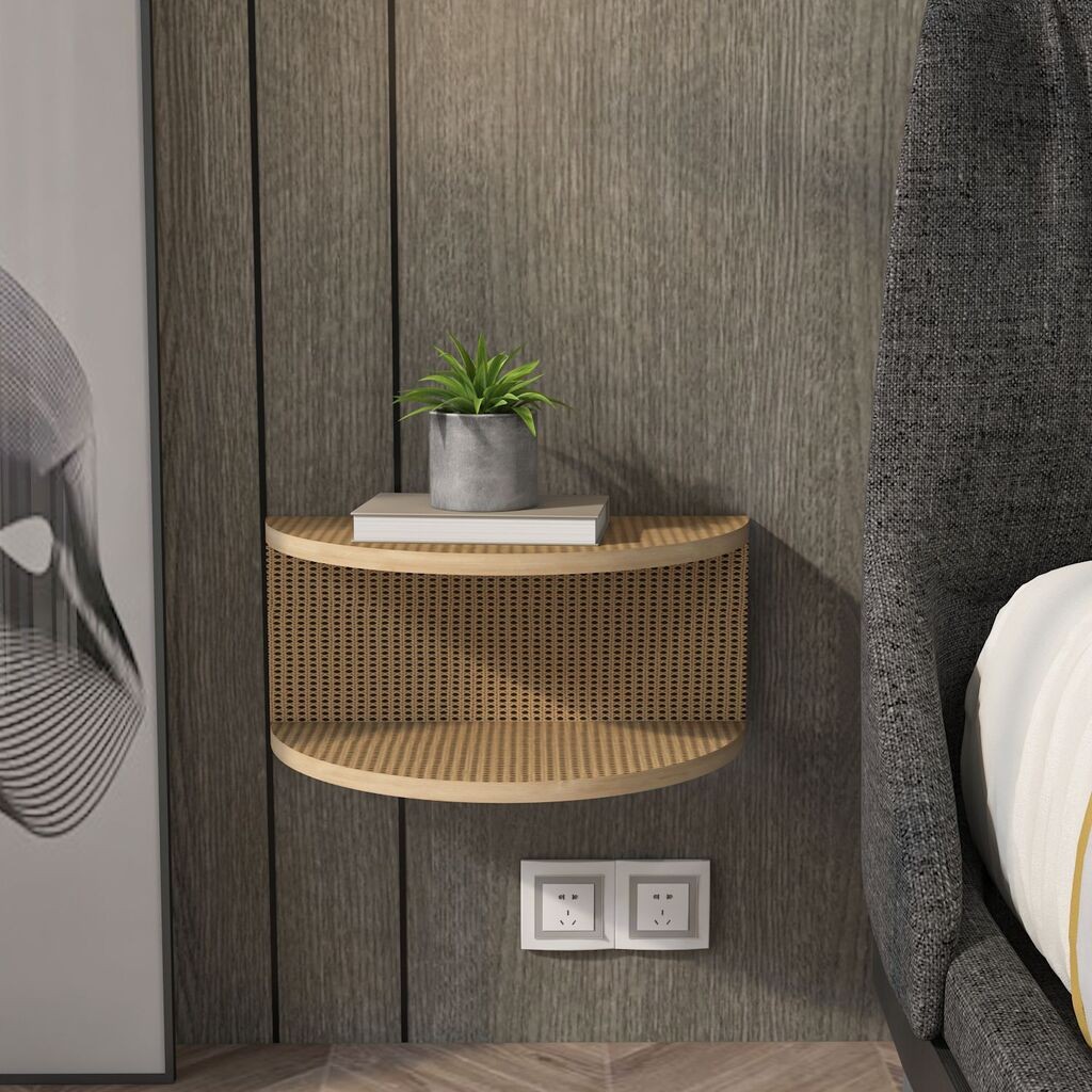 Ноќна масичка Hanah Home Bella, 45x19.6x23.8 см, крем боја