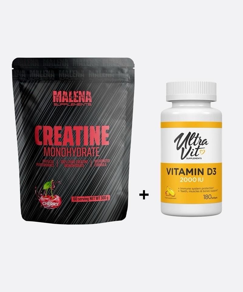 MALENA Креатин 300г Вишна