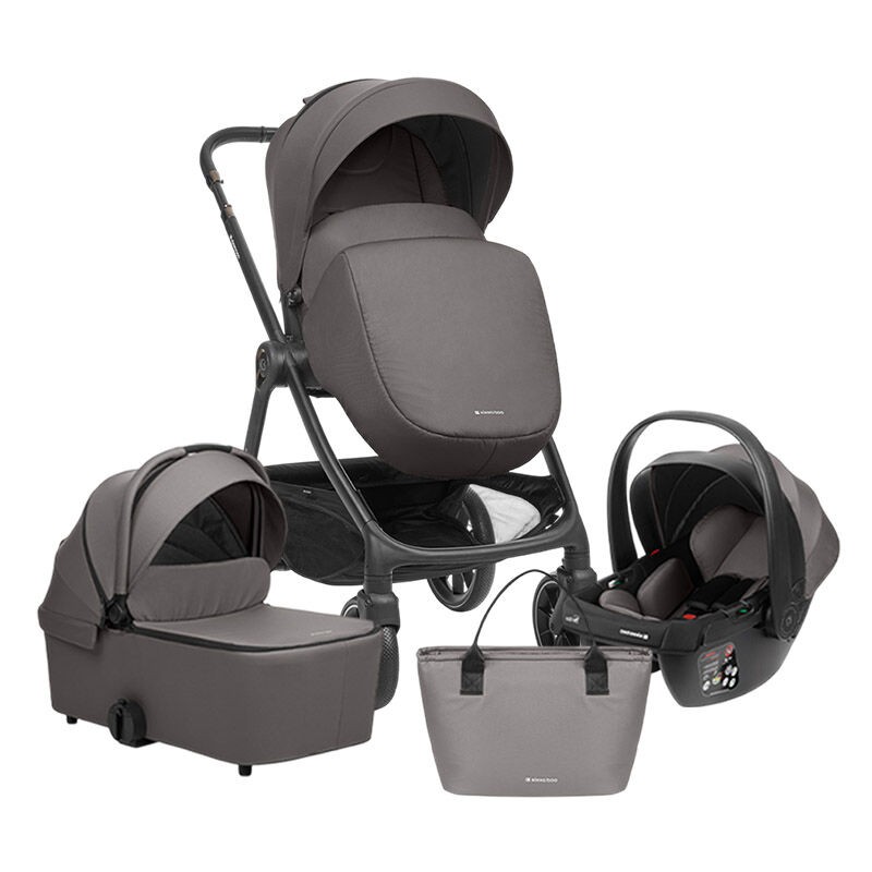 KIKKA BOO Количка 3Во1 со Корпа Modena Темно Сива