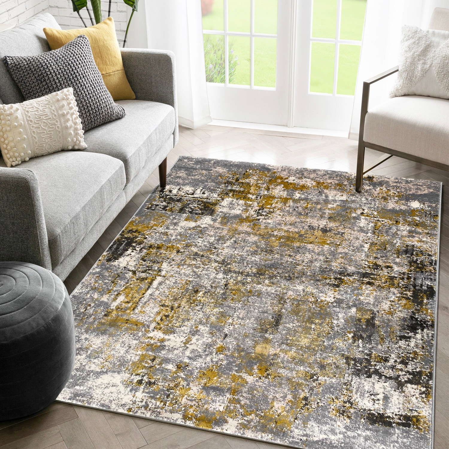 Conceptum Hypnose тепих 120x170cm крем-жолта боја