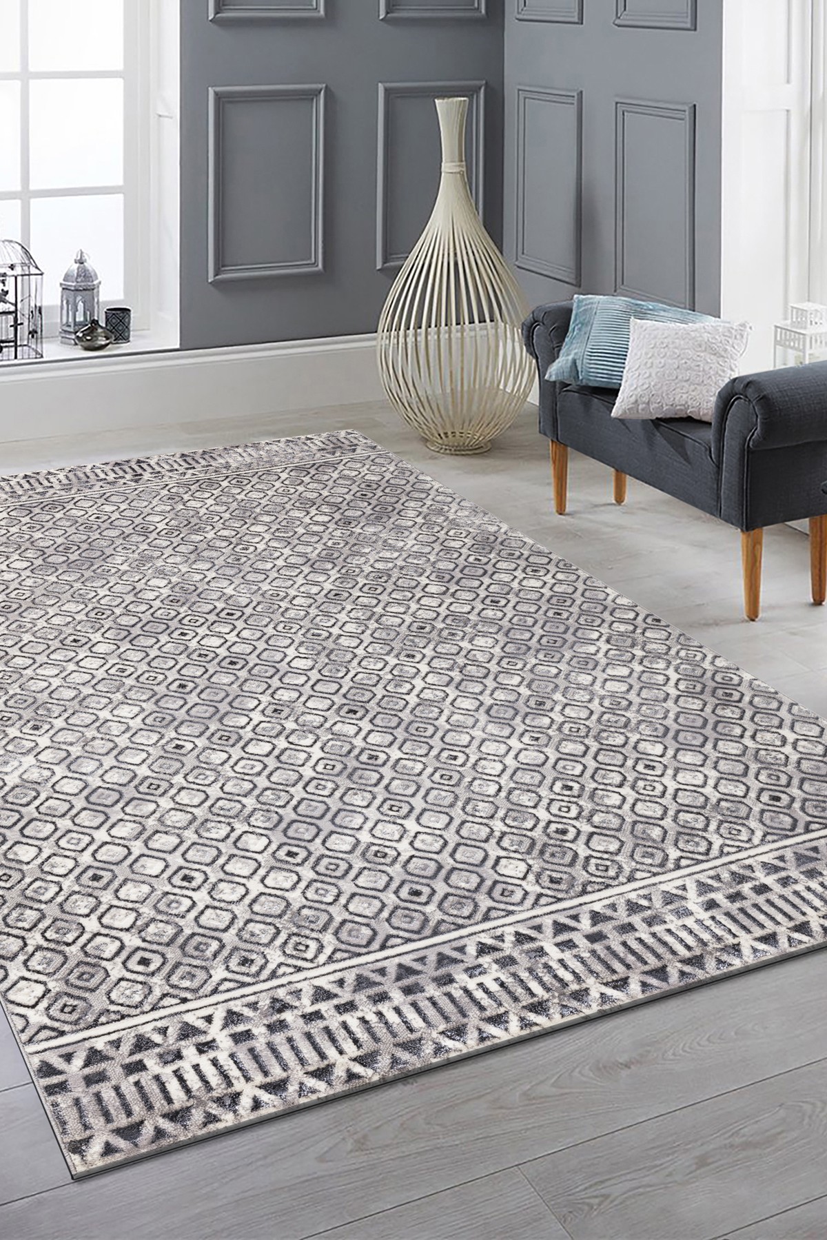 Conceptum Hypnose тепих 100x300cm Антрацит-крем