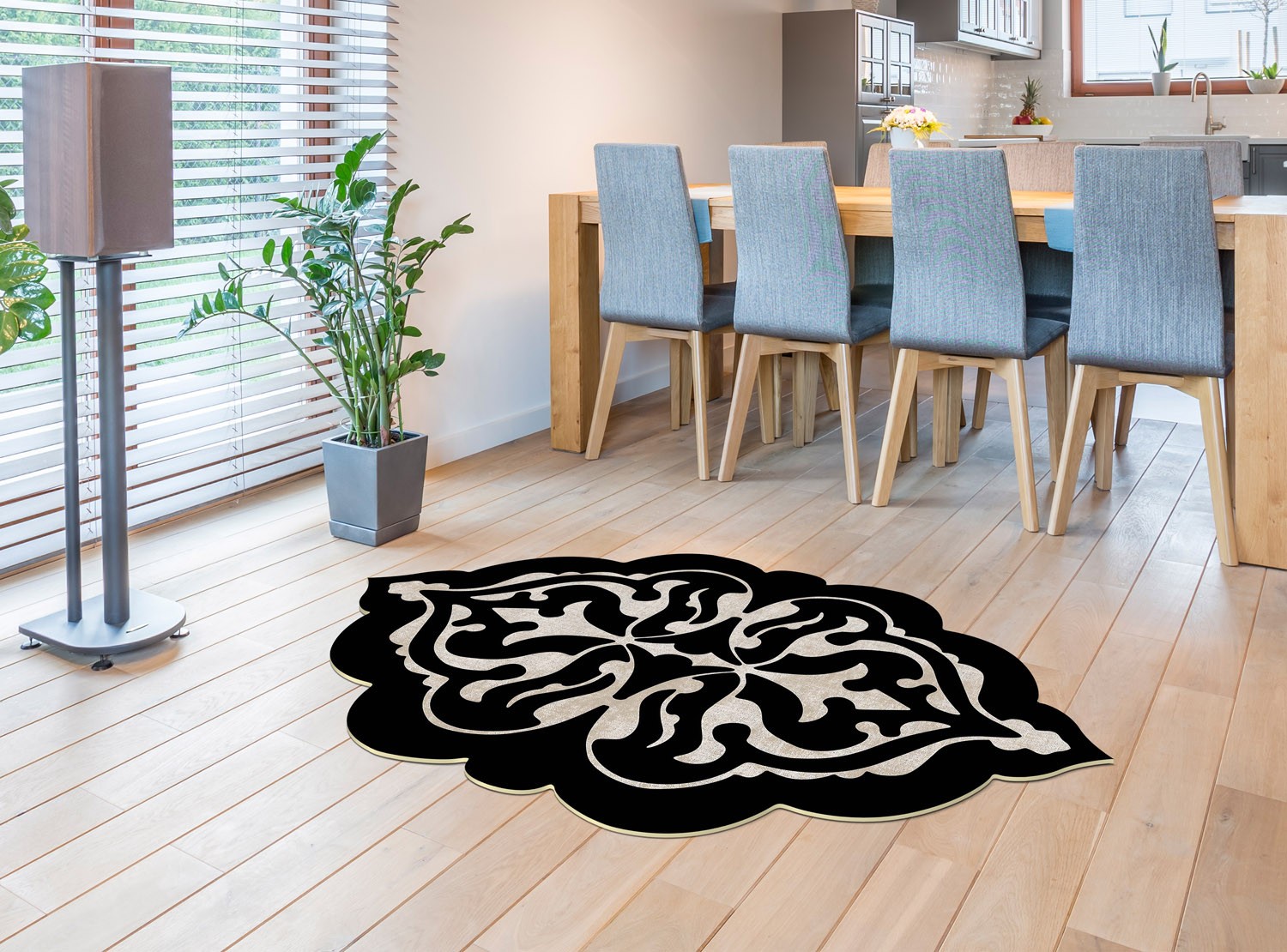 Conceptum Hypnose тепих 120x180cm Црно-бело