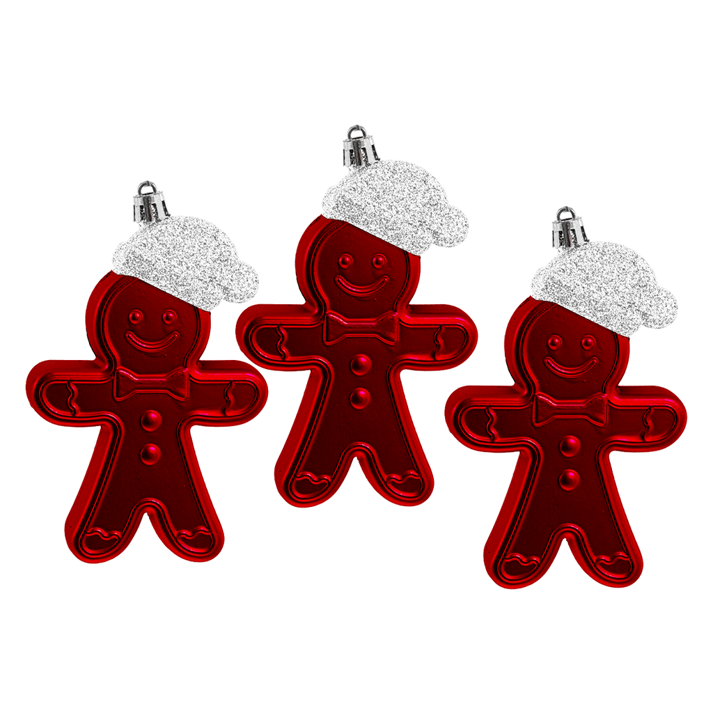 FABBYGO Лампиони сет 3PCS SZ6670-SNOWMAN-RED