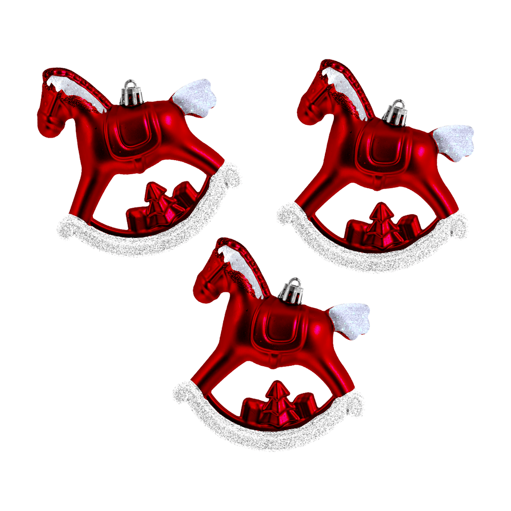 FABBYGO Лампиони сет коњче 3PCS SZ6670-HORSE-RED