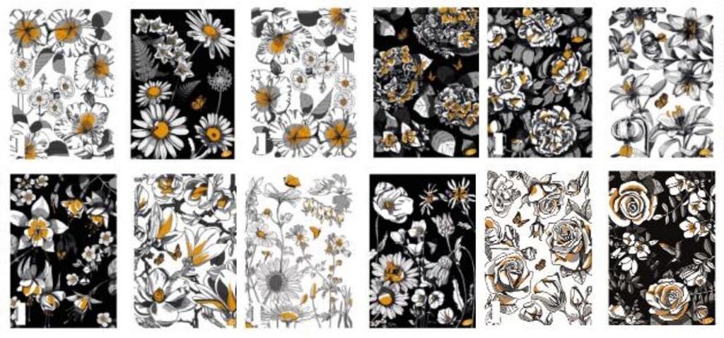 Elisa Тетратка A4 Квадрати 48Стр. Златни Цветови