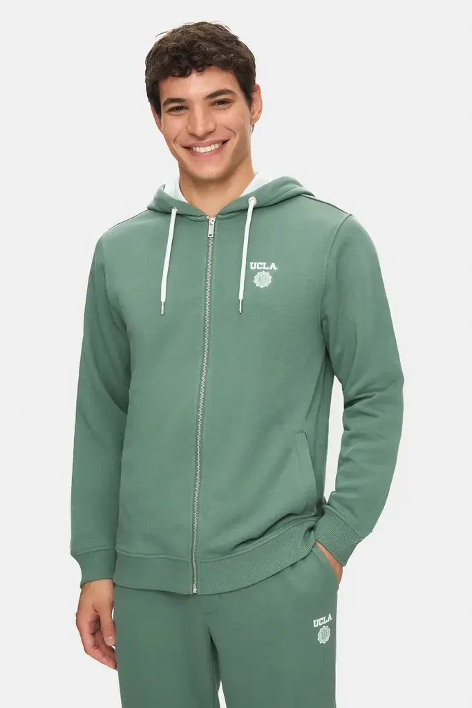 UCLA HILGARD Машки Дуксер со Патент и Капуљача